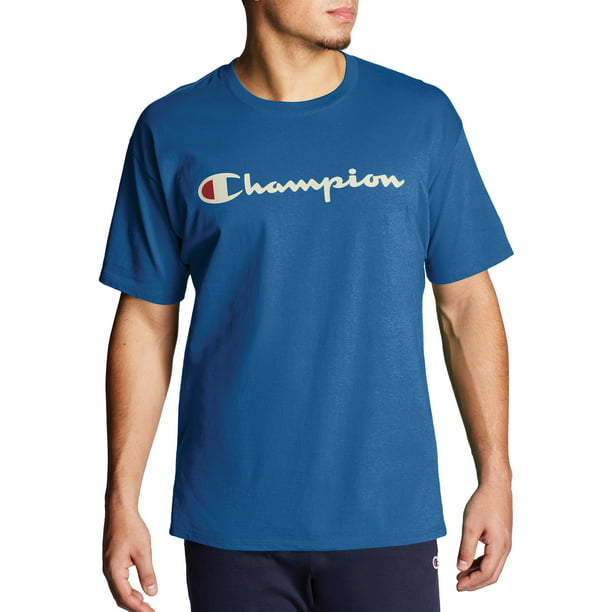 Champion - Champion Men's Script Logo Classic Jersey Graphic Tee Shirt ...
