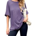 thumbnail image 5 of Short Sleeve Women Oversized T-Shirt Summer Casual Loose Tee Tops, 5 of 7
