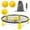 Yellow + Plastic, variant on Outdoor Roundnet Game Set, Portable Beach Ball Game with 2 Balls, Sturdy Playing Net & Carry Bag, Classic Family Entertainment Game for Beach, Backyard, Lawn, Park, Camping and Gathering
