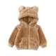 thumbnail image 2 of cálida con bolsillos, ropa de invierno, chaqueta con capucha gruesa, ropa para invierno, al aire libre, de niñas y niños , Marrón 120cm BLESIY Sudaderas con capucha de oso, 2 of 8