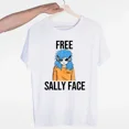 thumbnail image 3 of Camiseta con estampado de Sally Face para mujer, remera divertida de manga corta, tops informales de moda de verano para mujer, 3 of 5