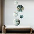 thumbnail image 3 of Designart "Modernist Cityscapes Green And Yellow III" City Art Deco Metal Wall Art Set of 5 Piece, 3 of 5
