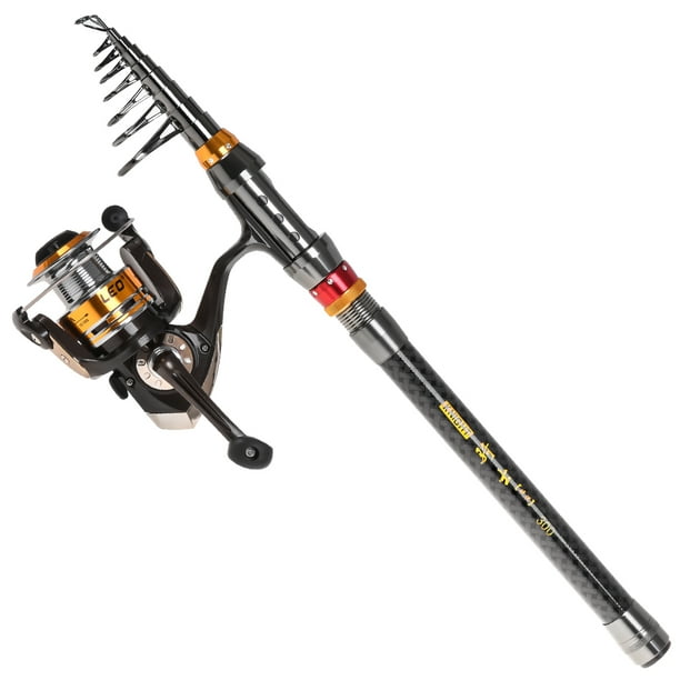 Fishing Rod and Reel Combo Carbon Fiber Telescopic Fishing Rod