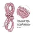 thumbnail image 3 of Uxcell 2 piezas de cordones de strass de 47" de longitud, cordones de cristal brillantes para pantalones deportivos, pantalones cortos y zapatillas, rosa claro, 3 of 6