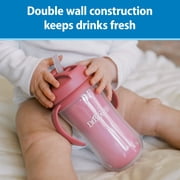 Dr. Brown's Milestones Insulated Sippy Cup with Straw and Handles, Pink, 10oz, 12m+, 2-Pack