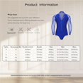 thumbnail image 6 of Mens Latin Tango Dance Performance Leotard Costume Lapel Collar Sheer Mesh Ballroom Dancewear Sparkly Rhinestone Bodysuit, 6 of 6