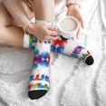 thumbnail image 7 of Women's Men's Happy Birthday Colorful Novelty Pattern Crew Athletic Socks, 7 of 7