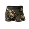 thumbnail image 2 of Jinhomg Mens Cotton Boxer Briefs Trendy Camouflage Sport Underwear Lightweight Breathable Seamless Elastic Waistband Boxers Today's Deals of The Day Green M, 2 of 3