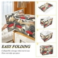 thumbnail image 4 of Modern Japanese Style Large Storage Bins with Linen Collapsible Lid Storage Box 16.7 x 12.6 x 11.8in, 4 of 7