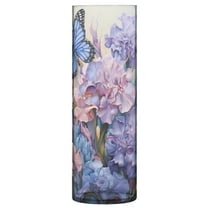 JSTEL Butterfly Purple Flowers Flower Vase Decorative Floreros for Home Decor Bedroom Living Room Office Table Shelf Bathroom