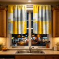 thumbnail image 7 of Decorative Kitchen Window Curtain with 2D Print Design, Water Resistant Light Filtering Half Curtain for Kitchen Decor, Washable Short Window Treatment for Home Kitchen and Dining Area, 7 of 7