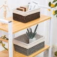 thumbnail image 3 of Kearding Capacidad grande apilable natural de las cestas del almacenamiento para organizar con cestas tejidas estilo del almacenamiento Almacenamiento y organización del hogar Beige, 3 of 6