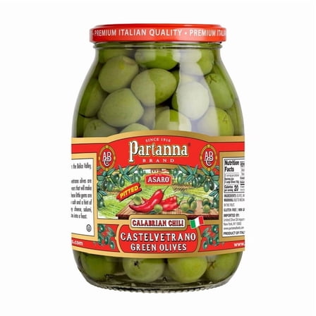 Partanna Calabrian Chili Castelvetrano Green Olives 18.7 oz
