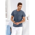 thumbnail image 4 of Camiseta PEGENO Fashion Casual Henley de algodón de manga corta, 4 of 6
