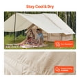 thumbnail image 4 of KFFKFF Inflatable Camping Tent for 3-5 Person, 9.84 x 6.56 x 6.56 Ft 300D Oxford Fabric Glamping Blow up Tent with Hand Pump, Waterproof Air Tent with Canopy, Stove Jack, 4 of 9