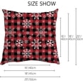 thumbnail image 2 of GZHJMY Decorative Throw Pillow Covers Set of 2, Buffalo Plaid Snowflakes Xmas Soft Pillow Cases, Square Cushion Cases Pillowcases for Sofa Bed Couch Car Home 20"x20" Home Decor, 2 of 5