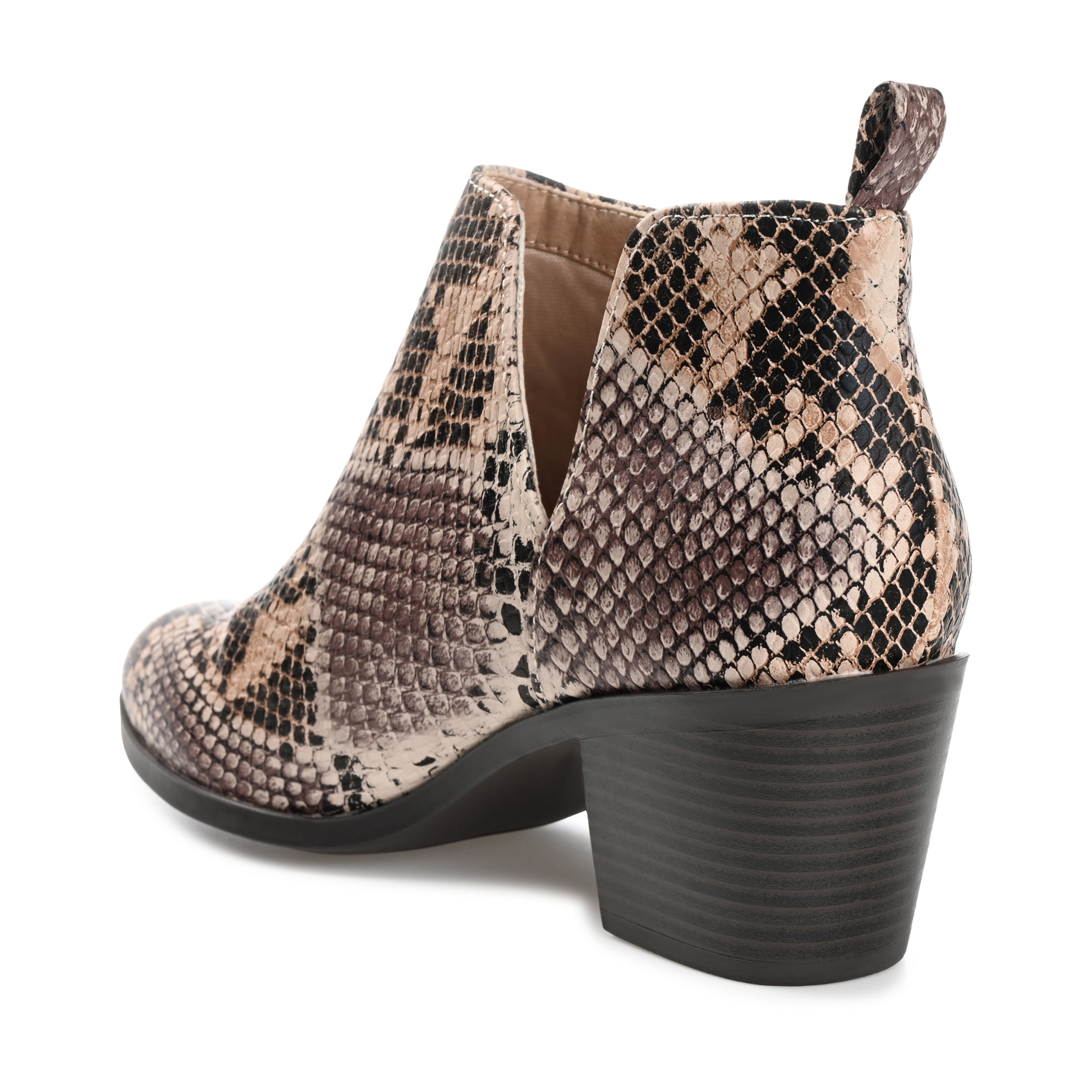 Journee Womens Lola Pull On Stacked Heel Booties, Widths Available