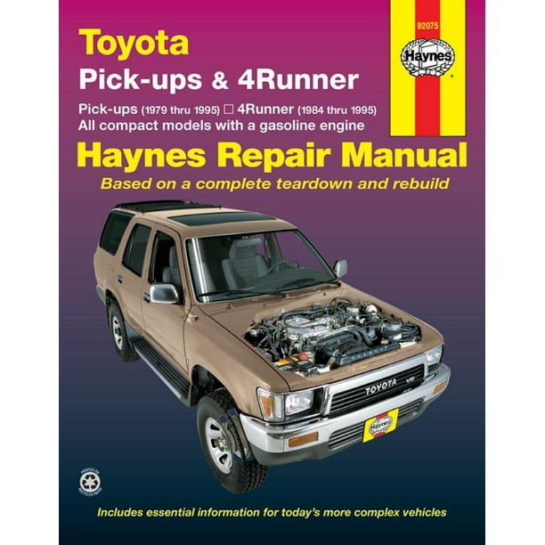 Toyota Pick Ups 79 95 4runner 84 Sr5 Up Haynes Repair Manual Does Not Include Sel Engine T100 Or Tacoma Information Com Toyota Pick Ups 79 95 4runner 84, Toyota Surf Power Window Wiring Diagram Pdf Español