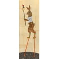 thumbnail image 2 of Verhoeven, Judy 8x14 Gold Ornate Wood Framed with Double Matting Museum Art Print Titled - Rabbit on Stilts, 2 of 4