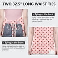 thumbnail image 6 of Red Strawberry Plants Pink Pattern Apron-Garden Aprons for Women with Pockets-Cotton Linen Waterproof Kitchen Cooking Gardening Aprons Adjustable for Kitchen,Cooking,BBQ and Salon 33x27 Inch, 6 of 7
