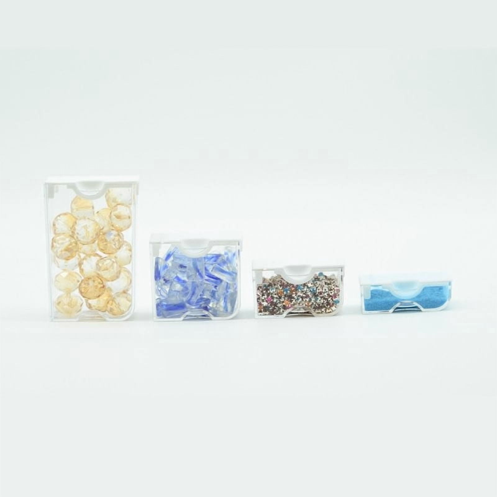 Bead Storage Box, Transparent Grids Box, Rectangle Storage Case Container, Painting Bead Storage Containers, Bead Organizers and Dots Storage Boxes, Rice Beads Nail Art Jewelry Display Boxes
