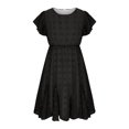 thumbnail image 6 of Mgmyaa 3-14T Girls Dress with Solid Pom Poms & Flutter Ruffle Short Sleeve Kids Ruffle Sleeve Crew Neck Frocks, 6 of 8