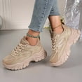thumbnail image 4 of Pandaie Women's Chunky Sneakers Fashion Platform Casual Dad Shoes Comfortable Sport Work Gym Athletic Walking Running Shoes Khaki 7, 4 of 8