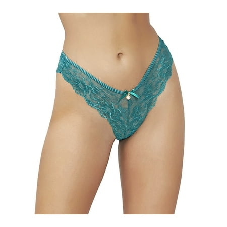 Lacy Line Sexy Lace Classic Thong Panties With Front Bow