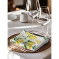 thumbnail image 6 of Summer Lemon Cloth Napkins Set of 8 Reusable Dinner Napkins, Yellow Fruit Farm Vintage White Wood Grain Cocktail Napkin Washable Table Napkins for Wedding/Holiday Party/Baby Shower 20"x20", 6 of 7