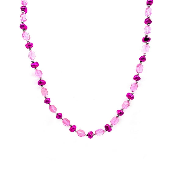 Mardi Gras Spot 38" Acrylic Fancy Bead Necklace - Assorted Pink, Blue, Light Green and Purple (Each)