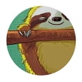 thumbnail image 4 of Sheronv Sloth Branch Cartoon Waterproof Round Tablecloth 100% Polyester Fiber Stain-Resistant for Indoor Outdoor, Ideal for Home Kitchen Parties Holiday Dinner 46"-50, 4 of 8