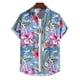 thumbnail image 2 of Hombres Casual Botones Playa Sin posicionamiento Estampado Turndown Camisa de manga corta Blusa Pompotops oipoqjl49418, 2 of 8