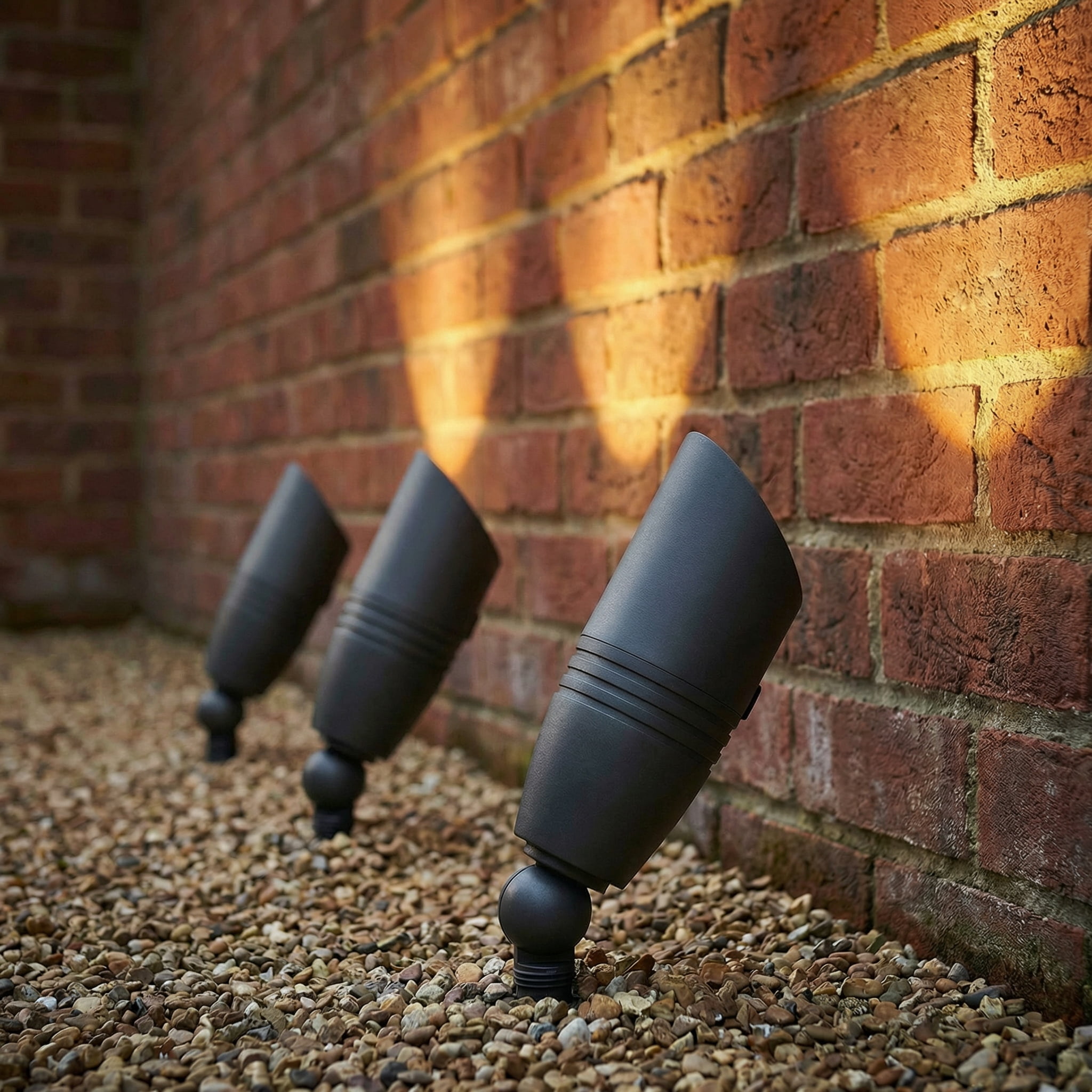 LNC 6W Solid Black LED Outdoor Spotlight 2700K Warm White 490 Lumens for Low Voltage Landscape Lighting of Yard, Lawn, Garden, Patio, Trees & House