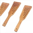 thumbnail image 5 of Wooden Spatula for Cooking with 24 Holes- 13 Inch Premium Utensils Long Handle, Kitchen Spurtle Set Ideal for Pan and Wok - Wood Turner, Corner Spatula, Spoons, Scraper, Frying Pack of 2, 5 of 10