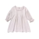 thumbnail image 2 of Odeerbi Niñas Vestido Manga Larga Lino Primavera Verano Cuello Redondo Color Sólido Vestido Ruffle, 2 of 7