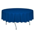 thumbnail image 1 of Ultimate Textile (5 Pack) Faux Burlap - Havana 72-Inch Round Tablecloth - Basket Weave, Royal Blue, 1 of 3