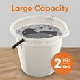 thumbnail image 7 of Superio Plastic Cleaning Bucket for Home, 2 Gallon Pail for Mopping with Large Spout - Bucket for Floor Mopping, Car Wash - Bowls for Camping, Fishing, Grey, 7 of 7