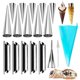 thumbnail image 3 of Yuarrent 20 unids/set de moldes de Cannoli fáciles de usar para postres en forma de rollo de crema, molde Tubular de cono para Cannoli Herramientas y accesorios para hornear, 3 of 6