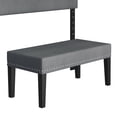 thumbnail image 6 of WHI Aurora Adjustable Velvet Headboard for 54"/60" Mattress with Bench in Gray, 6 of 8