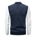 thumbnail image 5 of AnuYalue Thick Argyle Sweater Vests Mens Lightweight Slim Fit Pullover Knitted Casual Soft Comfy V-Neck Knitwear, 5 of 6