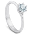 thumbnail image 2 of Pompeii 1/2 Ct Diamond Solitaire Engagement Ring 6-Prong 14k White Gold (H/I,I1), 2 of 4