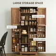 thumbnail image 4 of HOMCOM 64" Kitchen Pantry Storage Cabinet with Adjustable Shelves, Brown, 4 of 10