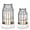 Black/White, variant on Rustic Wire Metal Cloche Set Of 2 Candle Lanterns Black/White Indoor Outdoor Farmhouse Decor