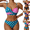 Green, variant on Ladies Patriotic Flag Print One Piece Swimwear U Neck 4th of July Beach Swimsuit Size S-XXL