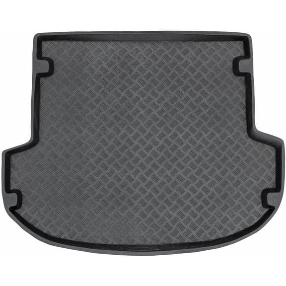 Rezaw-Plast Custom Fit Cargo Mat for Hyundai Santa Fe (2019–2020) – 1/16" Thick Waterproof PE Rubber Tray, Raised Edges, Molded, Odorless, Anti-Slip, All-Season, No Trimming, Heavy-Duty – Black