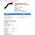 thumbnail image 2 of Rear Right Upper Control Arm - Compatible with 2006 - 2011 Honda Civic 2007 2008 2009 2010, 2 of 2