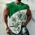 thumbnail image 2 of AIEOTT Mens Palm Tree Tank Tops Plus Size Cut Off Shirt Crewneck Sleeveless Tops Hawaii Beach Shirts Summer Casual Tank Tops, 2 of 7