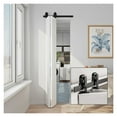 thumbnail image 3 of Bi-Folding Sliding Barn Door Hardware Kit, Heavy Duty Black Roller Track Kit For 2/4 Doors Smoothly Quietly Easy To Install ,Easy to Install, 3 of 7