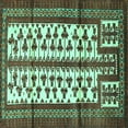 thumbnail image 1 of Ahgly Company Machine Washable Indoor Square Persian Turquoise Blue Traditional Area Rugs, 3' Square, 1 of 4