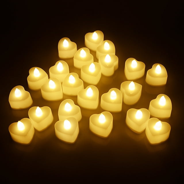 Velas LED, Velas de Pilas, 24 Piezas, Velas Electricas Sin Humo, Flama Realista con Movimiento. Veladoras LED, para Decoraciones en Hogar, Bodas, Fiestas, Navidad LingWen 1327537067177